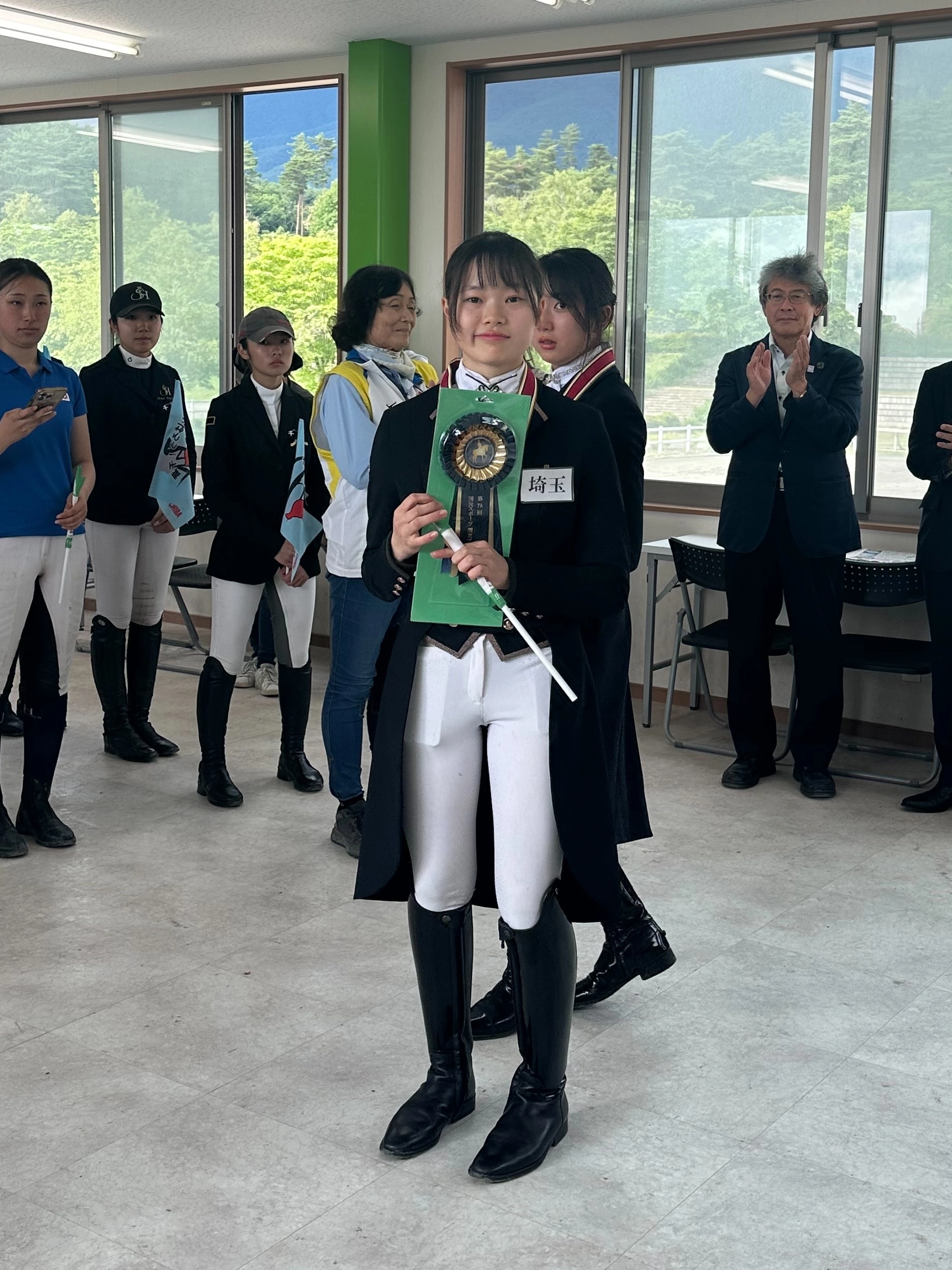 少年馬場馬術競技優勝の岸本選手