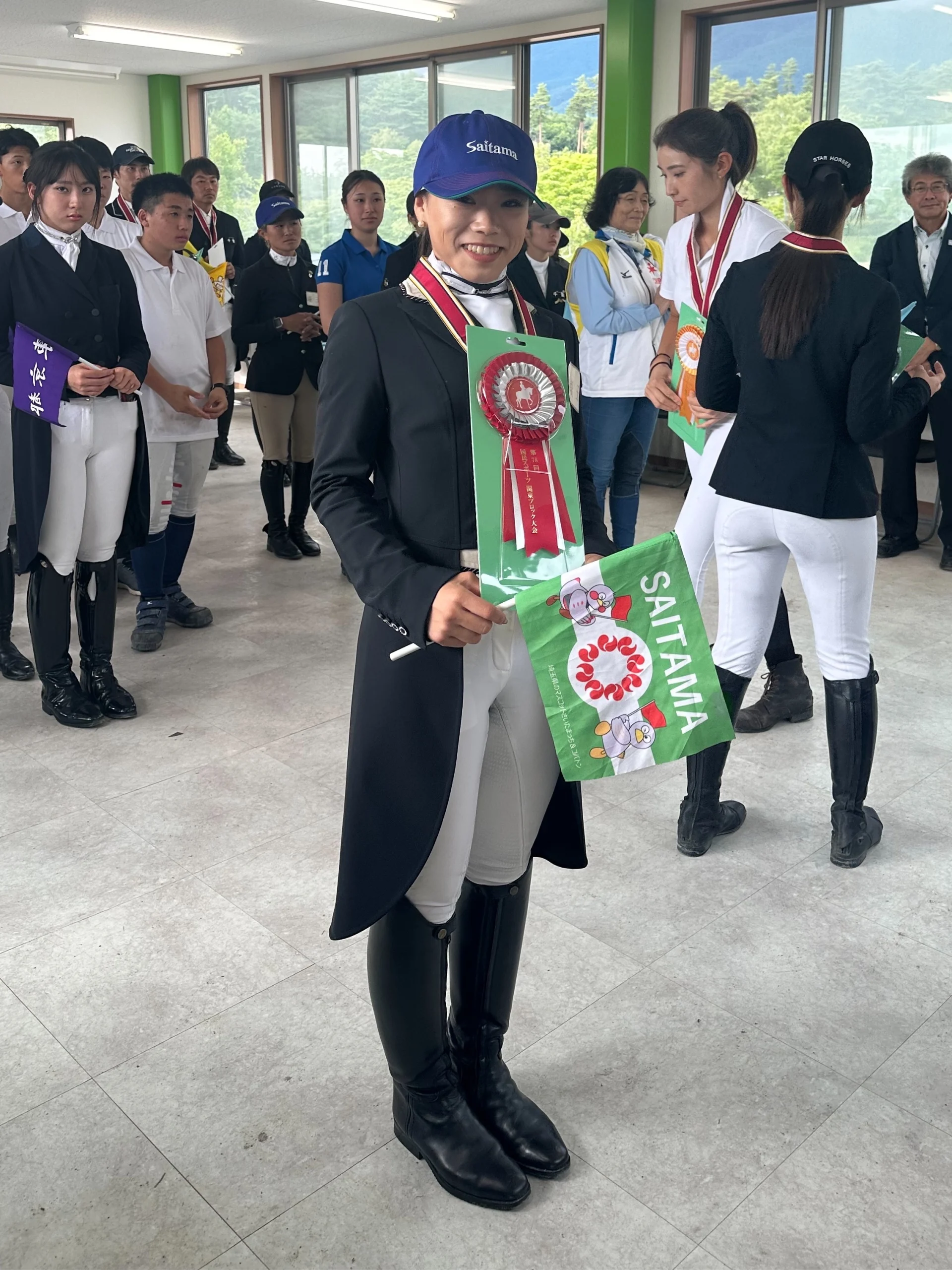 成年女子馬場馬術競技準優勝の鶴田選手